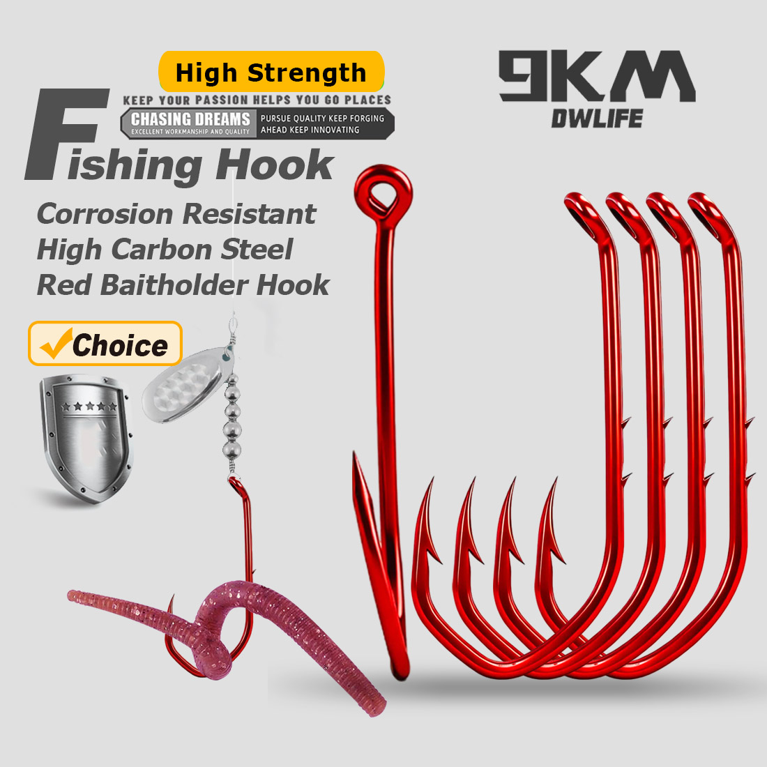 Fishing Hook Circle - 9KM Yem Tutucu Kancalar 50-100 Adet