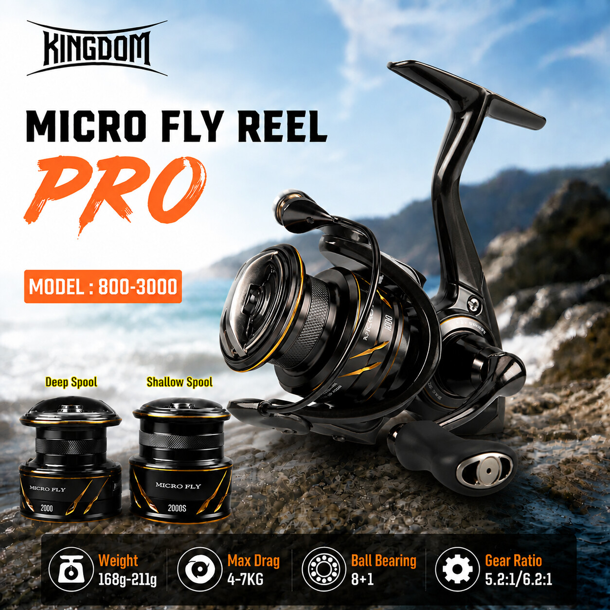 Kingdom Micro Fly Pro Balıkçıl - Abu Garcia Reel Max incelemesi ve fiyatı